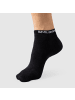 SMILODOX Herren Sneaker Socken 3er Set in Schwarz