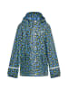 Schmuddelwedda Mädchen (Kids) Regenjacke in Stahlblau Limette Leo