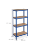 relaxdays 2 x Schwerlastregal in Blau - (B)80 x (H)157 x (T)41 cm