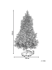 Beliani Weihnachtsbaum TOMICHI in Weiß/Schwarz/Grün - (W) 130 x (H) 210 x (L) 130 cm