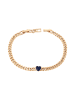 faina Women Curb Chain Link Bracelet in Rose Gold Navy