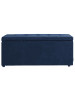 Beliani Ottomane OREM in Blau/Schwarz - (W) 100 x (H) 42 x (L) 40 cm