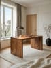 KADIMA DESIGN Schreibtisch BOHA Massiv-Holz Computertisch 140 cm breit in Massivholz