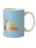 Mr. & Mrs. Panda Kindertasse Igel Federschmuck ohne Spruch in Blau Pastell