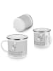 Mr. & Mrs. Panda Kaffeetasse Bräutigam Gentleman mit Spruch in Heather Grey