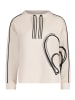 Betty Barclay Sweatshirt mit Stehkragen in Weiß/Schwarz