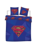 Superman Superman Bettwäsche Set – Deckenbezug 240x220 cm + 2 Kissen 65x65 cm in Blau