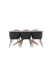 ebuy24 Essgruppe Piazza (7-teilig) Mocca 90 x 180 cm
