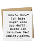 Mr. & Mrs. Panda Grußkarte Spruch Innere Ruhe mit Spruch in Weiß