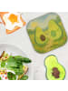 Mr. & Mrs. Panda Glas-Untersetzer Avocado Pärchen Design ohne Sp... in Weiß