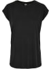 Urban Classics Urban Classics Damen Ladies Modal Extended Shoulder Tee in black