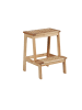 relaxdays Tritthocker in Natur - (B)38 x (H)47 x (T)38 cm