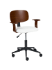 Beliani Bürostuhl GUNNISON in Braun/Weiß - (W) 63 x (H) 74 x (L) 63 cm
