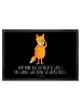 Mr. & Mrs. Panda Eingangsteppich Fuchs Lord mit Spruch in Schwarz