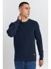 BLEND Rundhals Strickpullover Basic Langarm Sweater in Navy