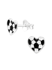 schmuck23 Silber-Ohrringe Fussball 0,7 cm x 0,8 cm