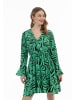 faina Damen Kleid  - Zebraprint in Grün Schwarz