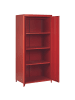 Beliani Kleiderschrank VARNA in Rot - (W) 76 x (H) 171 x (L) 50 cm