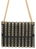 faina Women Flap Bag in Black Gold