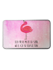 Mr. & Mrs. Panda Metalldose Flamingo Stolz mit Spruch in Aquarell Pink