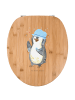 Mr. & Mrs. Panda Toilettendeckel Pinguin Duschen ohne Spruch in Braun