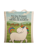 Mr. & Mrs. Panda Tragetasche Einhorn Stolzieren Design mit Spruch in Weiß