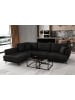 MF Design Lardo Recamiere Links in Schwarz -  (L) 191 x (B) 276 x (H) 90 cm