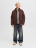JACK & JONES Junior Teddyfell Jacke in Deep Mahogany