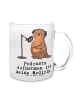 Mr. & Mrs. Panda Tee Tasse Otter Podcast aufnehmen mit Spruch in Transparent