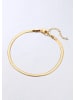 Hey Happiness Vergold. Fußkette Schlangenkette Edelstahl in Gold - (L) 21 cm