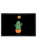 Mr. & Mrs. Panda Schmutzfangmatte Kaktus Sonne ohne Spruch in Schwarz
