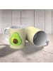 Mr. & Mrs. Panda Tasse Avocado Glücklich ohne Spruch in Gelb Pastell