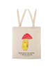 Mr. & Mrs. Panda Shopping Tasche Küken Fliegenpilz mit Spruch in Creme