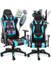 tectake Gaming-Sessel, Belastbarkeit 120 kg, mit verstellbarer Rückenlehne