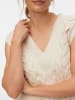 Vero Moda V-Ausschnitt Pullunder mit Zopfstrickmuster in Birch