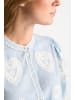 Rich & Royal Embroidery Bluse aus Musselin in Skyway Blue