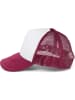 styleBREAKER Mesh Cap in Weiß-Bordeaux-Rot