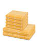 Ross 4 X Handtuch 2 X Duschtuch im Set Sensual Skin Karo in Ginster