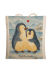 Mr. & Mrs. Panda Tragetasche Pinguin umarmen Design ohne Spruch in Weiß