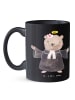 Mr. & Mrs. Panda Kaffeebecher Pastorin Herz ohne Spruch in Schwarz