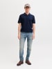 Jack & Jones Gestricktes Polo in Sky Captain