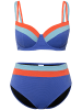 Ulla Popken Bikini in stahlblau