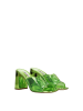 Miu Miu Grün Plexiglas Plateau Sandalen
