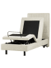 Beliani Einzelbett DUKE II in Beige/Schwarz - (W) 80 x (H) 120 x (L) 216 cm