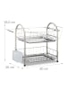 relaxdays Abtropfgestell in Silber - (B)60 x (H)39,5 x (T)28 cm