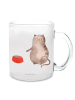Mr. & Mrs. Panda Glas Katze Fressen ohne Spruch in Transparent