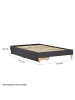 Homestyle4u Polsterbett 140x200 mit 2 Bettkästen in Grau mit Lattenrost