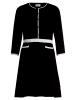 Vera Mont Strickkleid mit Rundhalsausschnitt in Schwarz/Weiß