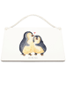 Mr. & Mrs. Panda Deko Schild Pinguin umarmen ohne Spruch in Weiß
