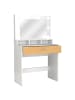 ebuy24 Konsolentisch KosmalST weiß Eiche 80 x 40 cm
